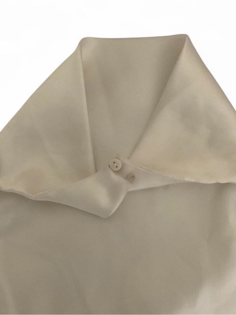 Zara Cream Halter Neck Draped Top - Picture 4 of 5